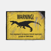 Warnung! Dieses Eigentum wird durch Raubvögel Fleecedecke (Vorderseite (Horizontal))