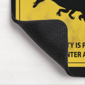 Warnung! Dieses Eigentum wird durch Raubvögel Mousepad (Ecke)
