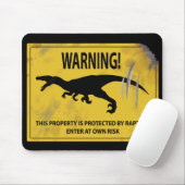 Warnung! Dieses Eigentum wird durch Raubvögel Mousepad (Mit Mouse)