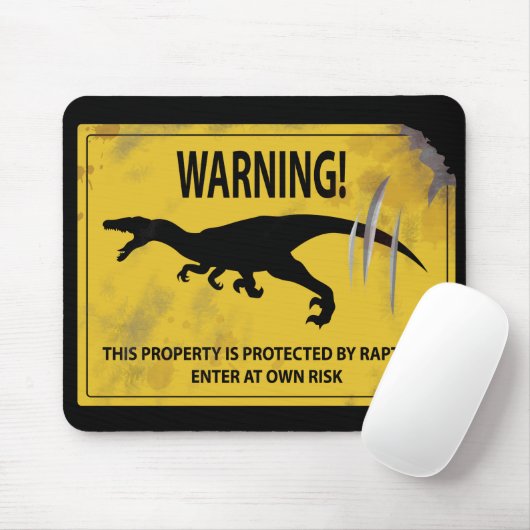 Warnung! Dieses Eigentum wird durch Raubvögel Mousepad (Mit Mouse)