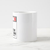 Warnung DJ bei der Arbeit stört nicht Jumbo-Tasse (Vorderseite)
