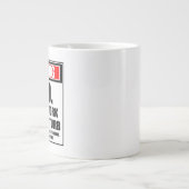 Warnung Doktortitel hart am Arbeitsplatz stören ni Jumbo-Tasse (Vorderseite)