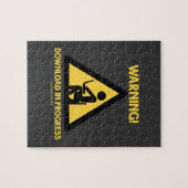 Warnung! Downloadlaufender Geek-SpaßSignage Puzzle (Horizontal)