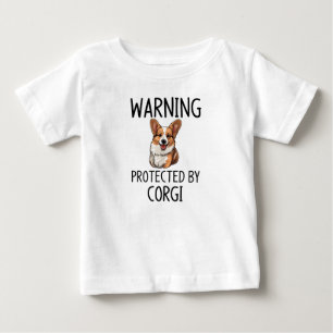 Warnung durch Korgi geschützt Baby T-shirt