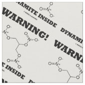 Warnung! Dynamit in Nitroglycerin Molecule Stoff (Nahaufnahme)