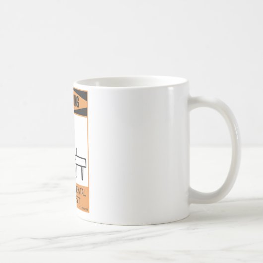 Warnung eines temporären Pianisten Kaffeetasse (Rechts)