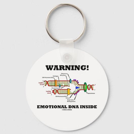Warnung! Emotionale DNA-Inside (DNA-Replikation) Schlüsselanhänger (Vorderseite)