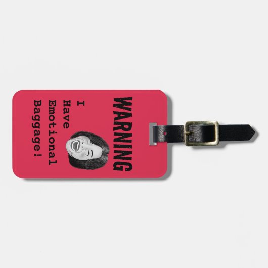 WARNUNG Emotionales Gepäck Gepäckanhänger (Vorderseite horizontal)