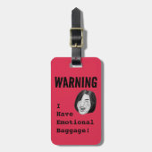 WARNUNG Emotionales Gepäck Gepäckanhänger (Vorderseite vertikal)