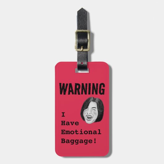 WARNUNG Emotionales Gepäck Gepäckanhänger (Vorderseite vertikal)