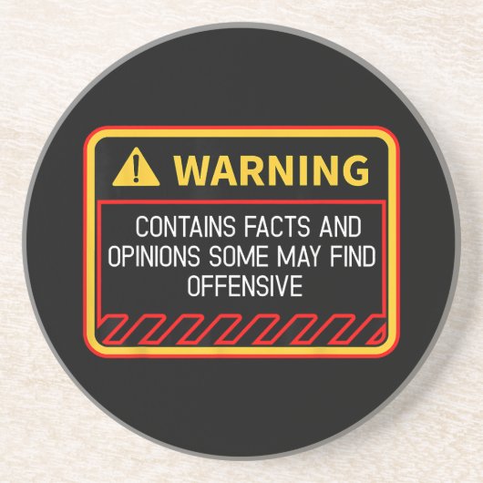 Warnung enthält Fakten, die offensiven Spaß finden Getränkeuntersetzer (Vorne)