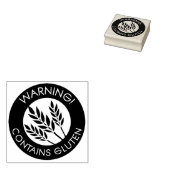 Warnung Enthält Gluten Celiac Weizen Allergie Gummistempel (Stempel)