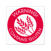 Warnung Enthält Gluten Celiac Weizen Allergie Permastempel (Design)