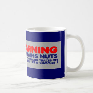 Warnung-Enthält Nuss-Antiliberalen Kaffeetasse