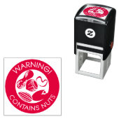 Warnung enthält Nüsse Erdnuss-Erdnüsse Allergen Permastempel (Beispiel)