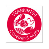 Warnung enthält Nüsse Erdnuss-Erdnüsse Allergen Permastempel (Design)