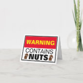 WARNUNG enthält Nuts Dankeskarte (Rückseite)