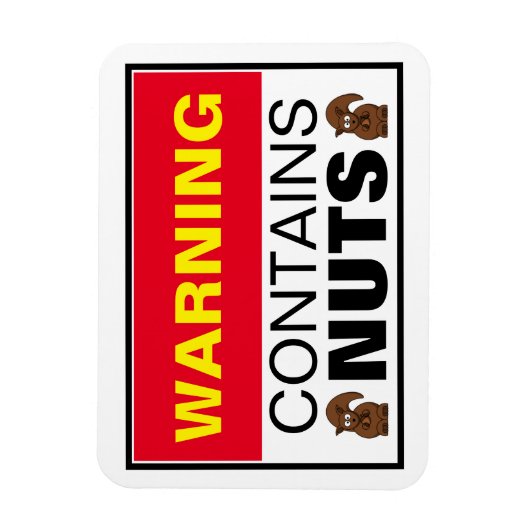 WARNUNG enthält Nuts Magnet (Vertikal)