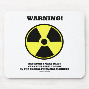 Warnung! Entscheidung machen tägliches Mousepad