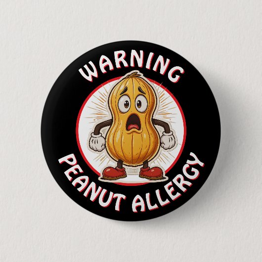 Warnung Erdnussallergie-Alarm Button (Vorderseite)