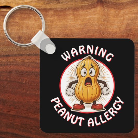 Warnung Erdnussallergie-Alarm Schlüsselanhänger (Vorderseite)