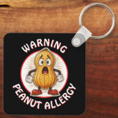 Warnung Erdnussallergie-Alarm Schlüsselanhänger (Rückseite)
