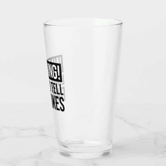 Warnung! Erzählen Sie gerne Vater-Witze Glas (Links)