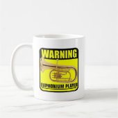 Warnung! Euphonium-Spieler Kaffeetasse (Links)