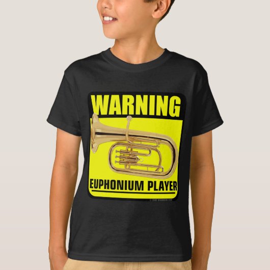 Warnung! Euphonium-Spieler T-Shirt (Vorderseite)