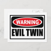 Warnung EVIL TWIN Postkarte (Vorne/Hinten)
