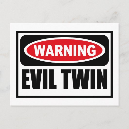 Warnung EVIL TWIN Postkarte (Vorderseite)