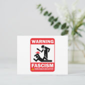 Warnung! Facismus Postkarte (Stehend Vorderseite)