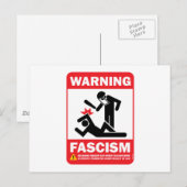 Warnung! Facismus Postkarte (Vorne/Hinten)