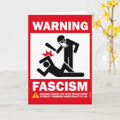 Warnung: Faschismus Karte (Gelbe Blume)