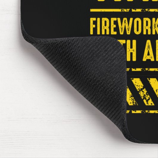 Warnung Feuerwerk Spezialist Pyro Pyrotechnic Gesc Mousepad (Ecke)