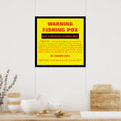 Warnung - Fischereipocken Poster (Küche)