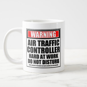 Warnung Fluglotse Hart Am Arbeiten Jumbo-Tasse
