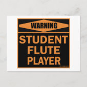 Warnung: Flute Player Postkarte (Vorderseite)