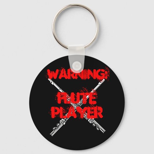 Warnung: Flute Player Schlüsselanhänger (Vorderseite)