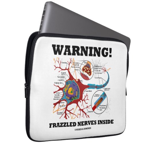 Warnung! Frazzled Nerven innerhalb der Laptopschutzhülle (Vorne Rechts)