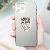 Warnung Frenchie Furzt Aktiv Aufkleber (Telefon)
