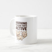 Warnung Frenchie Furzt Aktiv Kaffeetasse (Vorderseite Links)