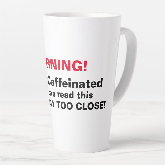 Warnung! Funny Coffee Tasse — (Rechte Ecke)