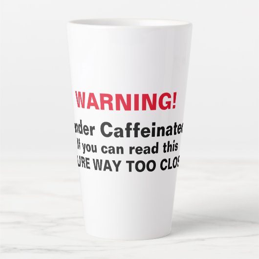 Warnung! Funny Coffee Tasse — (Vorderseite)