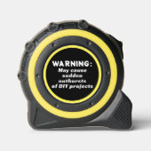 Warnung: Funny Quote Typografy Maßband (Vorderseite)