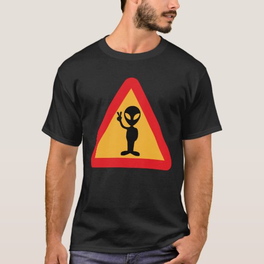 Warnung für Außerirdischen SignT-Shirt T-Shirt (Vorderseite)