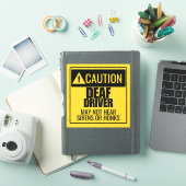 Warnung für Deaf-Treiber Aufkleber (iPad Hülle)