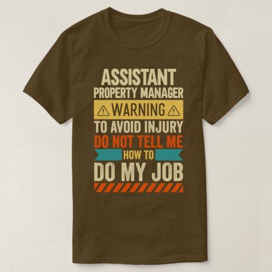 Warnung für den Assistenten-Eigenschaftenmanager T-Shirt (Design vorne)
