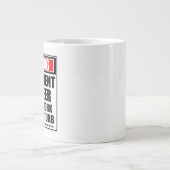 Warnung für den Bauteilingenieur bei der Arbeit Jumbo-Tasse (Vorderseite)