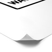 Warnung für Englischlehrer Poster (Ecke)